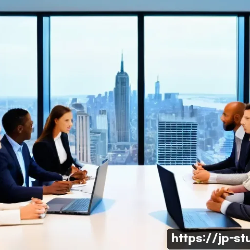 해외연수코디네이터 수출입 관련 지식 - A vibrant, diverse group of young professionals (men and women, all wearing smart casual business at...