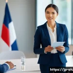 해외연수코디네이터 경력 관리 방법 - A professional overseas training coordinator engaged in a multicultural communication workshop, wear...
