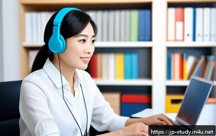 해외연수코디네이터 경력 전환 - A professional Japanese woman in business casual attire actively participating in a multicultural on...